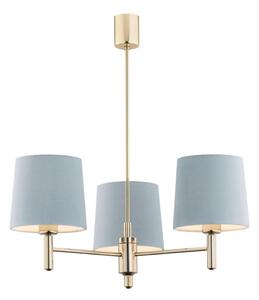 Argon 1484 - Luster na tyči PONTE 3xE27/15W/230V modrá/mosadz