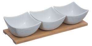 Porcelánová servírovacia miska Trio 30x10x6 cm sada 3ks