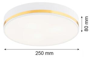 Argon 7034 - Stropné svietidlo AMORE 2xE27/15W/230V pr. 25 cm biela/zlatá