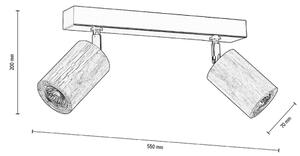 Spot-Light 3912174 - LED stropné bodové svietidlo MATTI 2xGU10/5W/230V dub