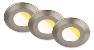Briloner 7589032 - SADA 3x LED stmievateľné kúpeľňové stropné svietidlo KLIRA LED/4,9W/230V IP44 chróm