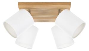 Spot-Light DO56844474 - Stropné bodové svietidlo APRILLIA 4xE27/25W/230V dub/biela