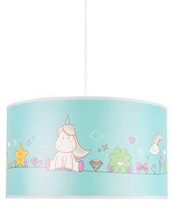 Duolla - Detský luster na lanku UNICORN 1xE27/15W/230V pr. 35 cm
