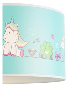 Duolla - Detský luster na lanku UNICORN 1xE27/15W/230V pr. 35 cm