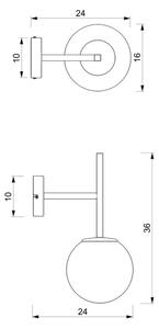 Nástenná lampa DAGA 1xE14/60W/230V