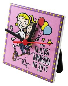 GIFTY CITY Hodiny keramické 11 cm, Najlepšia kamarátka