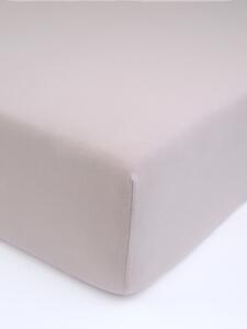 Jersey prostěradlo do postýlky s elastanem 70 × 140 cm – cappuccino