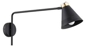 Argon 8009 - Nástenná lampa AVALONE 1xE27/15W/230V 57 cm čierna/zlatá