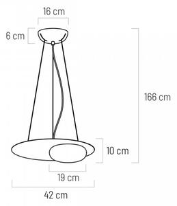 Klausen 111100 - LED Luster na lanku PETIT LED/12W/230V čierna