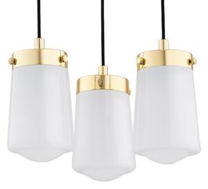 Argon 6164 - Luster na lanku PASADENA 3xE27/15W/230V zlatá/biela