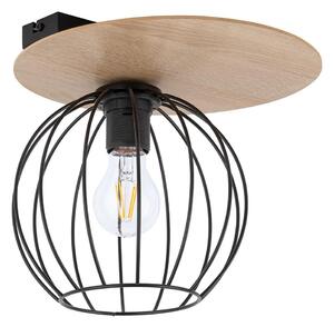 Prisadený luster CYBER 1xE27/60W/230V drevo/čierna