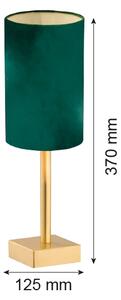Argon 8108 - Stolná lampa ABRUZZO 1xE14/7W/230V mosadz/zelená
