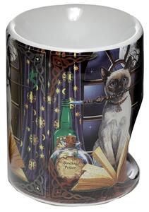 Keramická aromalampa Mačka Hocus pocus - design Lisa Parker