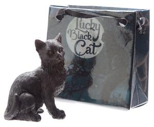 Čierna mačka pre šťastie v darčekovej minitaštičke Číslo: 2