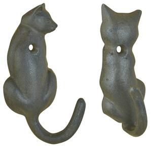 Liatinový háčik mačka s chvostíkom I Farba: kočka s pootočenou hlavičkou