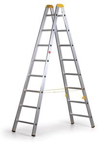 Hliníkové štafle ALVE FORTE, 2x8 priečok, výška 2,29 m