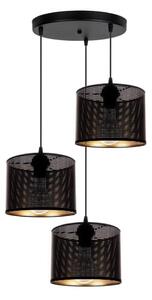 Luster na lanku ALDO 3xE27/60W/230V pr. 45 cm čierna