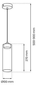 Luster na lanku CLARISSA 1xGX53/12W/230V čierna