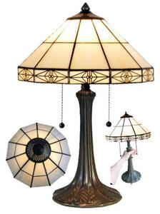 Nočná lampa Tiffany Listy kov Ø32 kolekcia CREAM