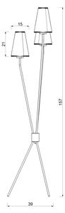 Stojacia lampa TREFOT 3xE14/15W/230V hnedá/krémová