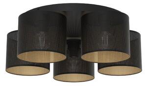 Luster prisadený LOFT SHADE 5xE27/60W/230V čierna/zlatá
