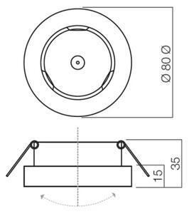 Redo 70280 - Podhľadové svietidlo MT 1xGU5,3/50W/12V strieborné