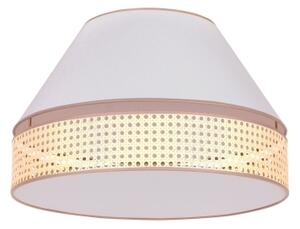 Duolla - Stropné svietidlo AVIGNON 1xE27/15W/230V pr. 50 cm biela/ratan