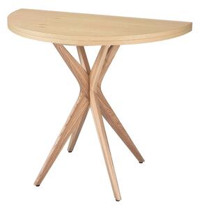 Okrúhly rozkladací jedálenský stôl s doskou v dekore jaseňového dreva 45x90 cm Jubi – Ragaba