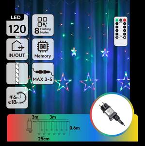 Aigostar - LED vonkajší vianočný reťazec 120xLED/8 funkcií 6x0,6m IP44 viacfarebný + diaľkové ovládanie