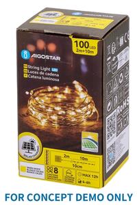 Aigostar - LED Solárny vianočný reťazec 500xLED/8 funkcií 52m IP65 teplá biela 1200 mAh
