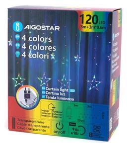 Aigostar - LED vonkajší vianočný reťazec 120xLED/8 funkcií 6x0,6m IP44 viacfarebný + diaľkové ovládanie