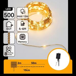 Aigostar - LED Solárny vianočný reťazec 500xLED/8 funkcií 52m IP65 teplá biela 1200 mAh