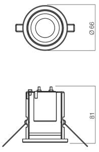 Redo 70213 - Zapustené stropné svietidlo FR 1xE14/30W/230V biela