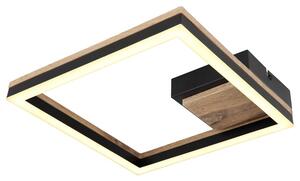 Stropné LED svietidlo BEATRIX 3 čierna/svetlé drevo