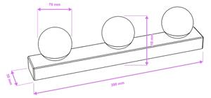 BRILAGI - SADA 2x LED kúpeľňových nástenných svietidiel HOLLYWOOD 3xLED/3W/230V 39 cm IP44 zlatá