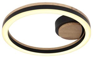 Stropné LED svietidlo BEATRIX 5 čierna/svetlé drevo