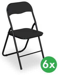Skladacia konferenčná stolička BRIEFING, 6 ks, čierna
