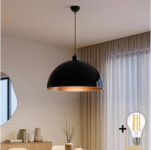 Brilagi - LED Luster na lanku METALO 1xE27/40W/230V pr. 60 cm čierna/medená