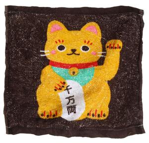 Stlačený cestovný uterák v tablete s mačkou Maneki Neko Farba: červená