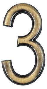 Číslica "3" 75mm bronz, Bronz