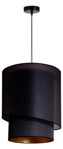 Duolla - Luster na lanku PARIS 1xE27/15W/230V pr. 40 cm čierna/zlatá