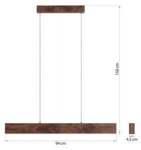 Eglo 39346 - LED závesný luster CLIMENE LED/17W/230V + LED/4,2W orech