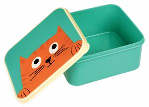 Krabička na jedlo s kreslenou mačkou