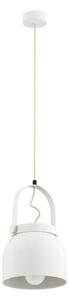 Argon 8280 - Luster na lanku LOGAN 1xE27/15W/230V pr. 20 cm biela