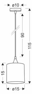 Luster na lanku PATTI 1xE27/60W/230V pr. 15 cm zelená