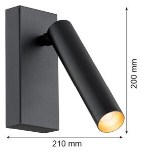 Argon 8328 - LED Nástenné bodové svietidlo RIO LED/4,2W/230V 3000K čierna