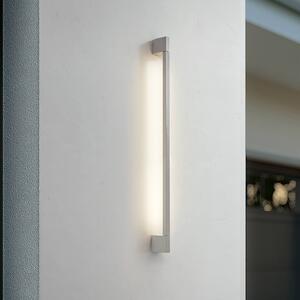 Lindby LED vonkajšie nástenné svietidlo Neano, 90 cm, kamennosivá, IP54, Hliník / sivá / zinok, Hliník, Moderný, Nástenné svietidlo