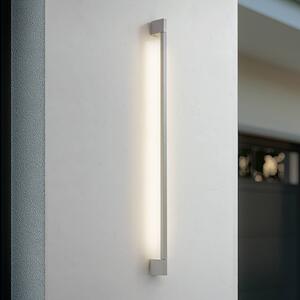 Lindby LED vonkajšie nástenné svietidlo Neano, 120 cm, kamennosivá, IP54, Hliník / sivá / zinok, Hliník, Moderný, Nástenné svietidlo