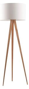 Biela stojacia lampa Zuiver Tripod Wood