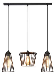 Luster na lanku TORRI 3xE27/15W/230V čierna